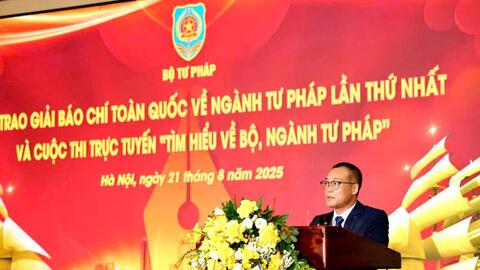Báo Công Thương đoạt Giải Báo chí toàn quốc về ngành Tư pháp