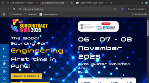 Mời tham dự Triển lãm SUBCONTRACT INDIA 2025 tại Ấn Độ