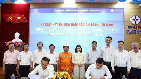 Công đoàn EVNSPC quyết tâm đưa dự án 110kV trọng điểm ở Lâm Đồng về đích