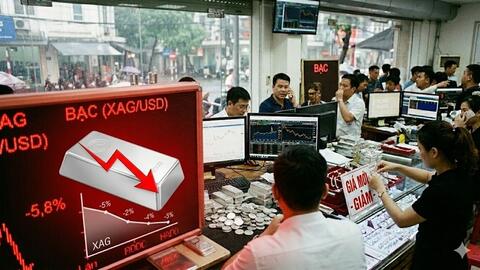 Giá bạc thế giới giảm mạnh, thị trường chờ tín hiệu đảo chiều?