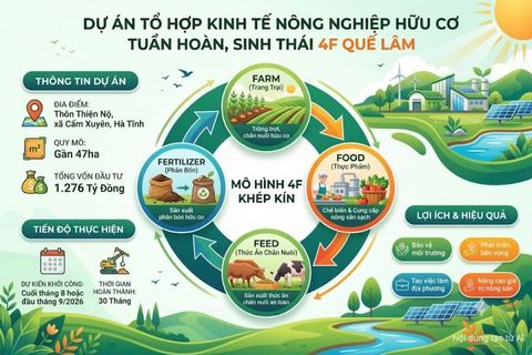Hà Tĩnh: Sắp khởi công dự án 4F Quế Lâm vốn đầu tư gần 1.300 tỷ đồng