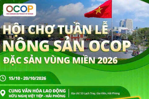 Khoảng 2.000 sản phẩm có mặt tại Tuần lễ nông sản OCOP và Đặc sản vùng miền ở Hải Phòng