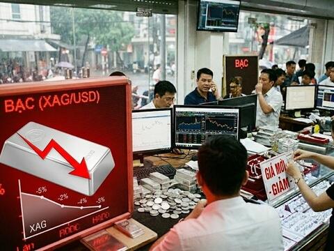 Giá bạc thế giới giảm mạnh, thị trường chờ tín hiệu đảo chiều?