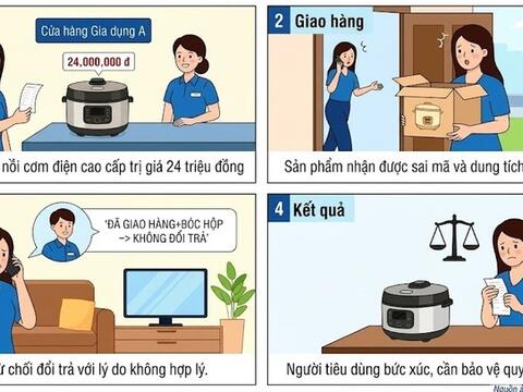 Giao hàng không đúng cam kết, cơ sở kinh doanh chịu trách nhiệm