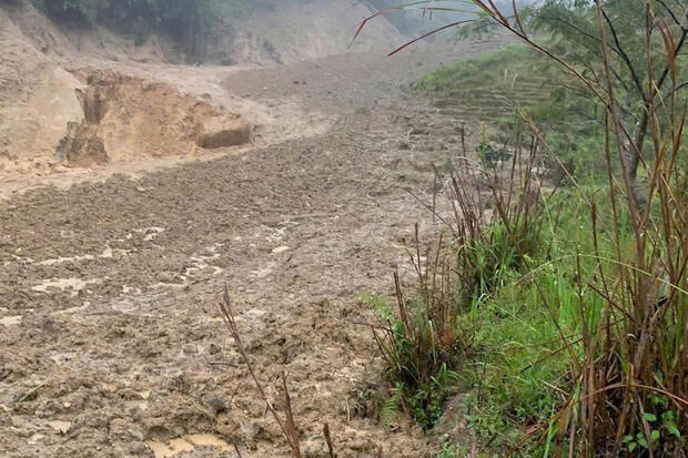 Quảng Ngãi: Ngọn núi đổ ập, cuốn trôi hoàn toàn hoa màu của người dân