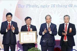 Chủ tịch nước dự Lễ công bố huyện Tuy Phước đạt chuẩn nông thôn mới