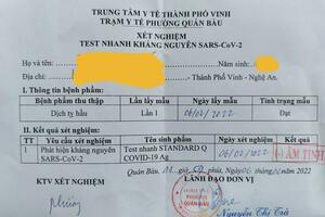Giá test Covid-19 trên địa bàn TP Vinh chênh nhau tới gần gấp đôi
