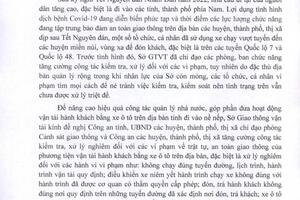 Nghệ An xử lý nghiêm xe khách chạy vượt tuyến