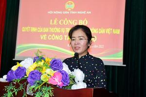 Hội Nông dân tỉnh Nghệ An có tân Phó Chủ tịch