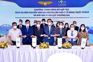 Novaland đưa dịch vụ bay bằng trực thăng phục vụ việc chăm sóc sức khoẻ cho khách hàng