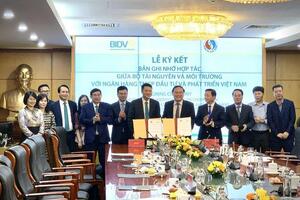 Bộ TN&MT và BIDV hợp tác thúc đẩy phát triển tài chính xanh bền vững