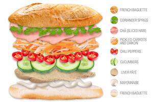 Bánh mì Việt Nam đứng đầu danh sách 100 món sandwich ngon nhất thế giới 2024