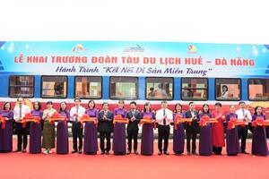 Khai trương đoàn tàu “Kết nối di sản miền Trung” Huế - Đà Nẵng