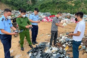 Yên Bái: Tiêu hủy 1.150 bao thuốc lá điếu nhập lậu các loại