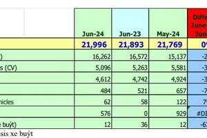 Thị trường ô tô tháng 6: Doanh số bán xe lắp ráp tăng, xe nhập khẩu giảm nhẹ