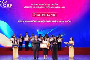 Agribank - Doanh nghiệp đạt chuẩn Văn hóa kinh doanh Việt Nam năm 2024