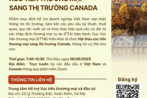 Hội thảo xúc tiến thương mại sang thị trường Canada