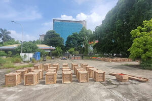 Cận cảnh trận địa pháo hoa sẵn sàng khai hỏa tối 4/7 tại Bắc Ninh