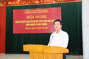 Quảng Trị: Đưa cán bộ nông nghiệp và môi trường hỗ trợ địa phương