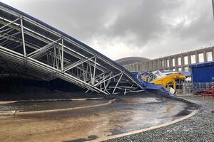 Sập mái kho than Vũng Áng II, hệ thống điện không bị ảnh hưởng