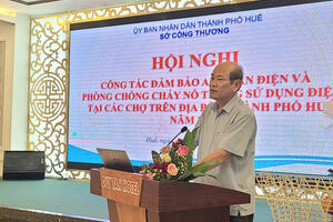 Thành phố Huế: Hội nghị đảm bảo an toàn điện, phòng, chống cháy nổ ở chợ