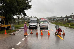 Gia Lai: Phong toả, cấm phương tiện lưu thông qua đèo An Khê do sạt lở