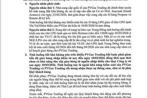 PV Gas Trading giảm giao hàng do xung đột Trung Đông