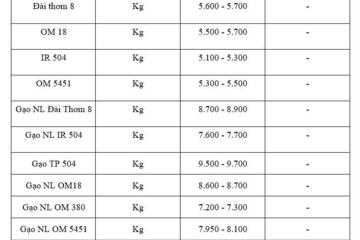 Giá lúa gạo hôm nay ngày 17/11: Gạo xuất khẩu bình ổn, lúa vững giá