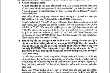 PV Gas Trading giảm giao hàng do xung đột Trung Đông