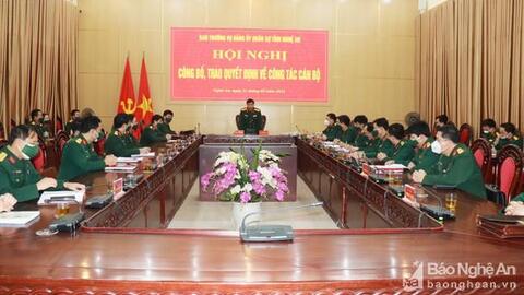 Nghệ An: Trao Quyết định bổ nhiệm Chủ nhiệm Chính trị Bộ Chỉ huy Quân sự tỉnh