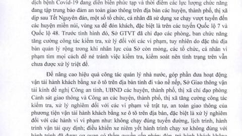 Nghệ An xử lý nghiêm xe khách chạy vượt tuyến