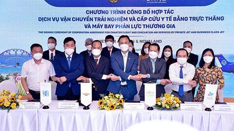 Novaland đưa dịch vụ bay bằng trực thăng phục vụ việc chăm sóc sức khoẻ cho khách hàng