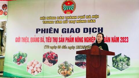 Khai mạc phiên giao dịch giới thiệu sản phẩm nông sản tại Ba Vì