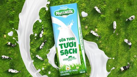 Sữa Tươi Tươi Sạch NutiMilk dinh dưỡng chuẩn cao "chào sân" với diện mạo bắt mắt