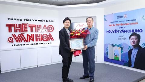 Nhạc sĩ Nguyễn Văn Chung trở thành Đại sứ Truyền cảm hứng Giải thưởng Dế Mèn
