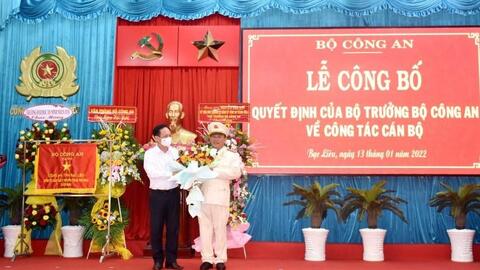 Công bố quyết định của Bộ trưởng Bộ Công an về công tác tổ chức, cán bộ