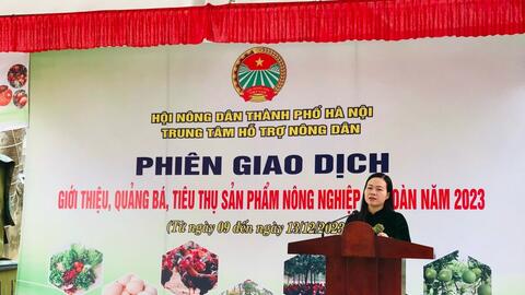 Khai mạc phiên giao dịch giới thiệu sản phẩm nông sản tại Ba Vì