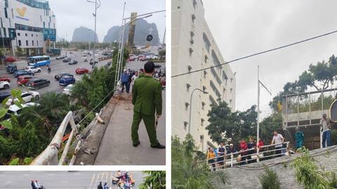 Máy xúc trượt dốc khiến tài xế tử nạn thương tâm