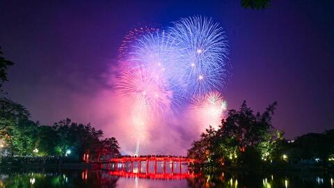 Mãn nhãn màn pháo hoa tuyệt đẹp chào mừng 80 năm Quốc Khánh 2/9