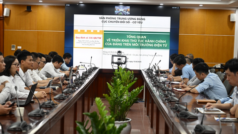 Hội nghị triển khai thủ tục hành chính của Đảng trên môi trường điện tử