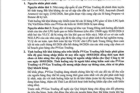 PV Gas Trading giảm giao hàng do xung đột Trung Đông