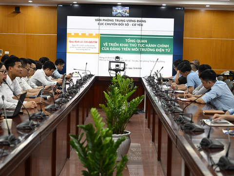 Hội nghị triển khai thủ tục hành chính của Đảng trên môi trường điện tử