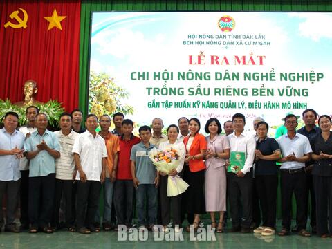 Xã Cư M’gar ra mắt Chi hội sầu riêng bền vững