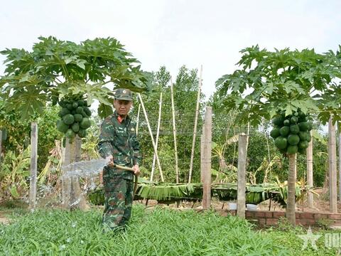Bộ đội Trường bắn TB2 tăng gia giỏi