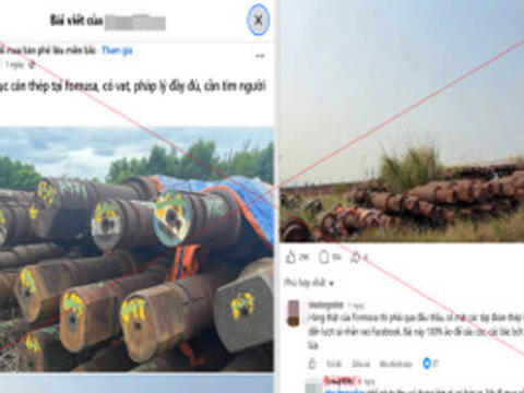 Cảnh báo giả mạo rao bán 36.000 tấn trục cán thép Formosa