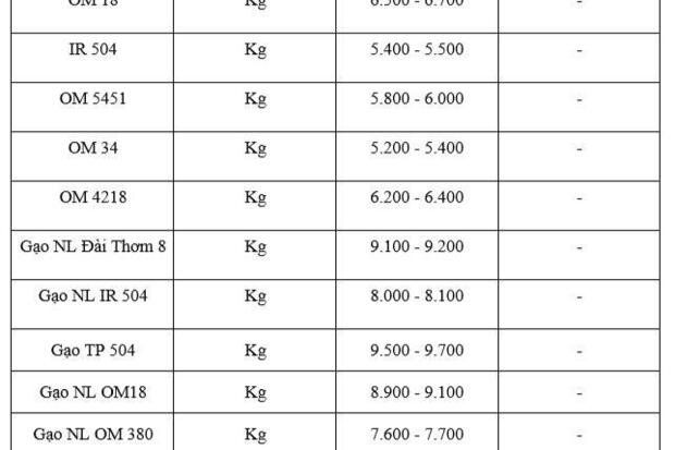Giá lúa gạo hôm nay ngày 13/2/2026: Cận Tết thị trường giao dịch chậm, giá ổn định