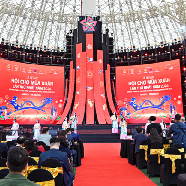 Dàn sao Táo Quân đổ bộ tổng duyệt Lễ bế mạc Hội chợ Mùa Xuân 2026