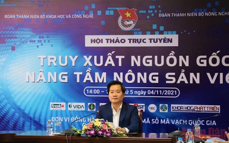 Ông Nguyễn Hoàng Linh, Phó Tổng cục trưởng Tiêu chuẩn Đo lường Chất lượng (Bộ Khoa học và Công nghệ) phát biểu tại hội thảo.