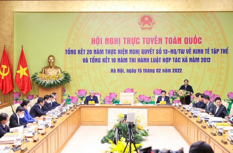 Thủ tướng Phạm Minh Chính chủ trì hội nghị. Ảnh: VOV