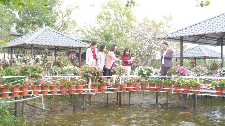 Mô hình du lịch nông thôn tại xã Hồng Vân (huyện Thường Tín). Ảnh: Trọng Tùng.